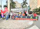 CUT Goiás realizou ato pelo fim da escala 6x1, em Goiânia.