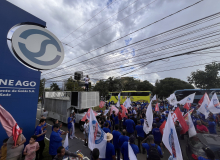 CUT Goiás participa de ato contra a privatização da SANEAGO
