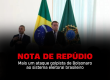 Mais um ataque golpista de Bolsonaro ao sistema eleitoral brasileiro