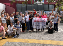 SINDSAÚDE-GO realiza ato contra a retirada de assistentes sociais da rede de saúde