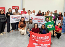 CUT-GO sedia reunião de planejamento estratégico do SINDSAÚDE-GO.